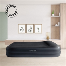 INTEX Rising Comfort luftmadrass, dobbel med pumpe